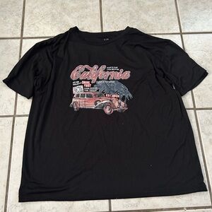 SHEIN Black California Graphic Tee